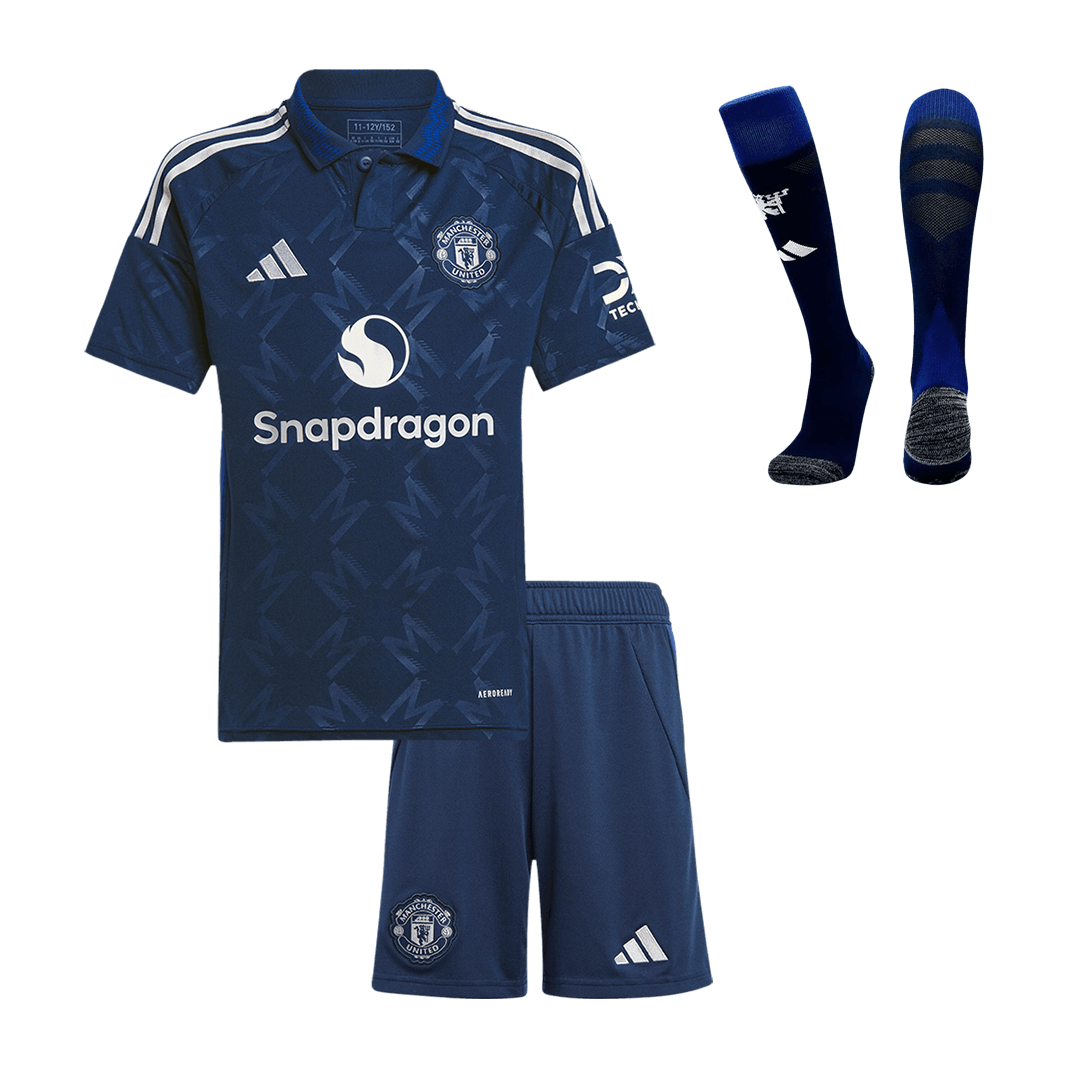 Manchester United Borta Fotbollströja 2024/25 Fotbollssats Barn