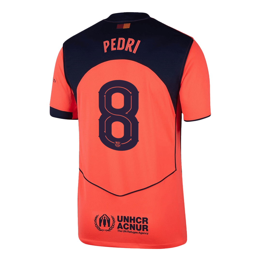 Barcelona Tröja PEDRI #8 2025/26 Tredje Orange - UCL