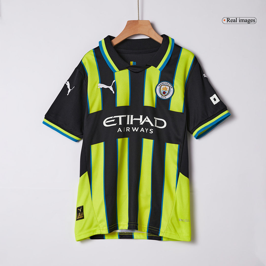 Manchester City Borta Fotbollströja 2024/25 Fotbollssats Barn
