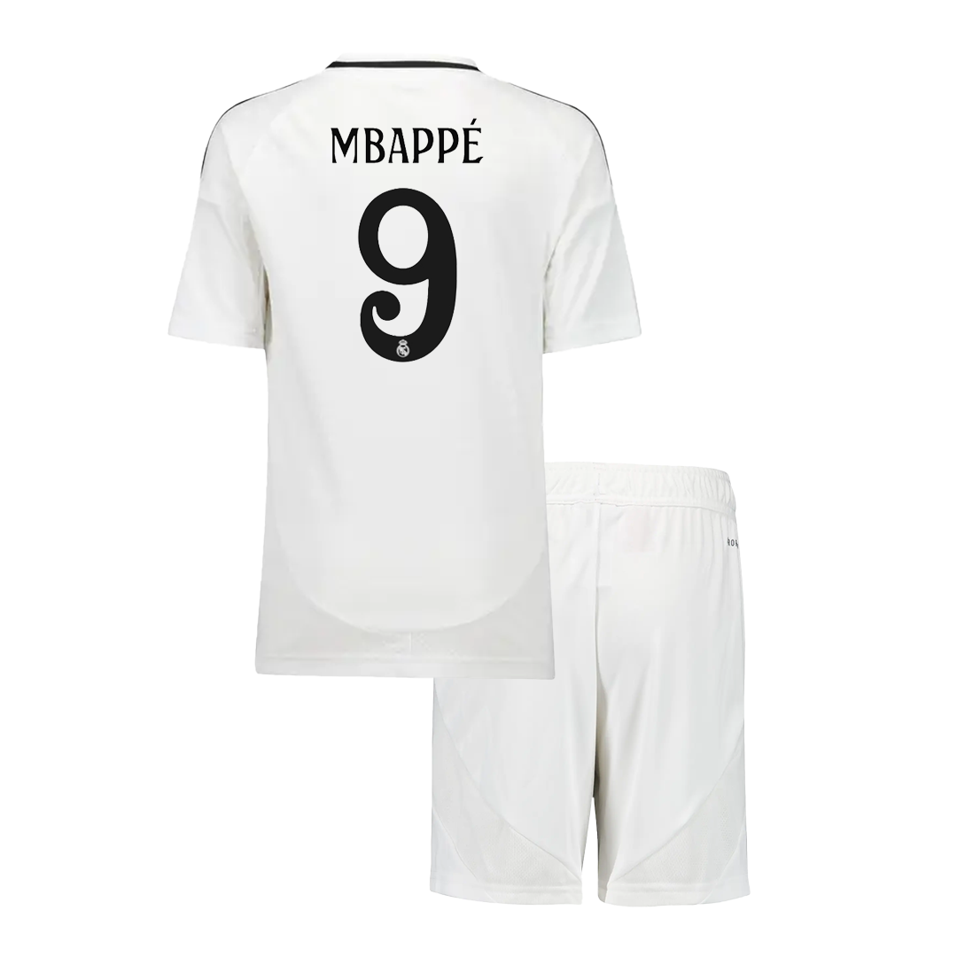 Real Madrid Hemma Fotbollströja MBAPPÉ #9 2024/25 Fotbollssats Barn Premium