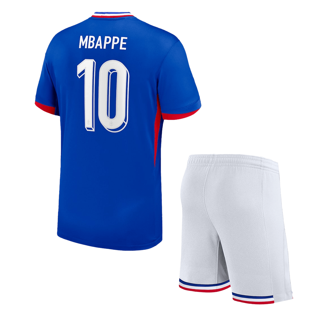 MBAPPÉ #10 Frankrike Hemma fotbollströjor 2024 Fotbollssats Barn