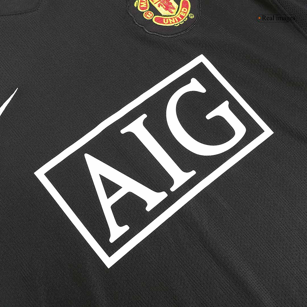 Retro Manchester United Borta Fotbollströja 2007/08 långärmad