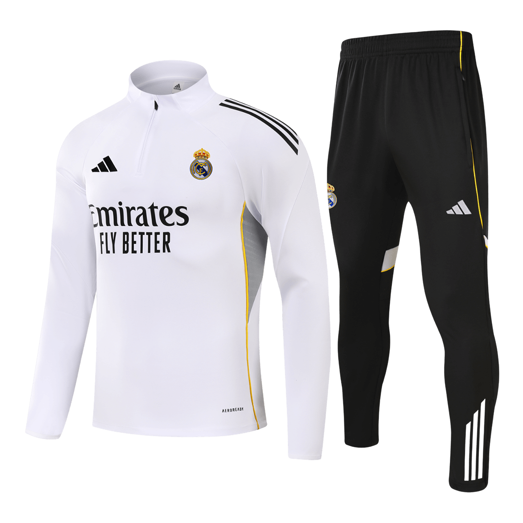 Real Madrid Tröja & Träningsset(Jacka+Byxor) 2025/26 Vit Barn