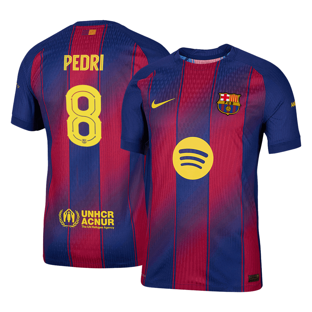 PEDRI #8 Barcelona Tröja 2025/26 Hemma Autentisk - UCL