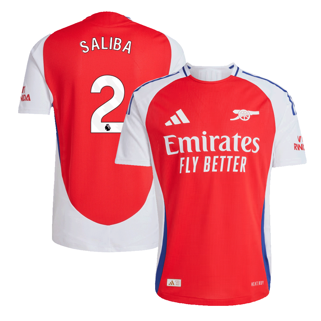Arsenal Hemma Fotbollströja SALIBA #2 2024/25 Autentisk