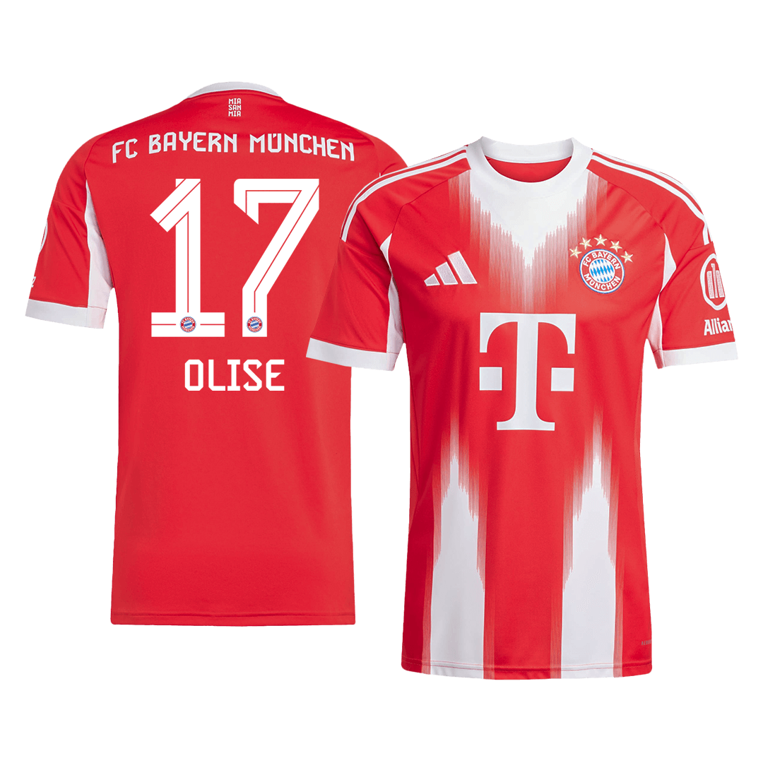 Bayern Munich Tröja OLISE #17 2025/26 Hemma Röd
