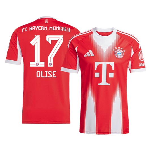 Bayern Munich Tröja OLISE #17 2025/26 Hemma Röd-1