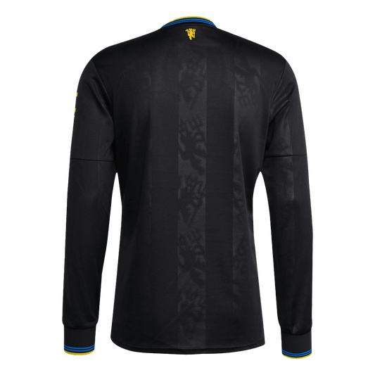 Manchester United Tröja 2025/26 Tredje Långärmad Svart-1