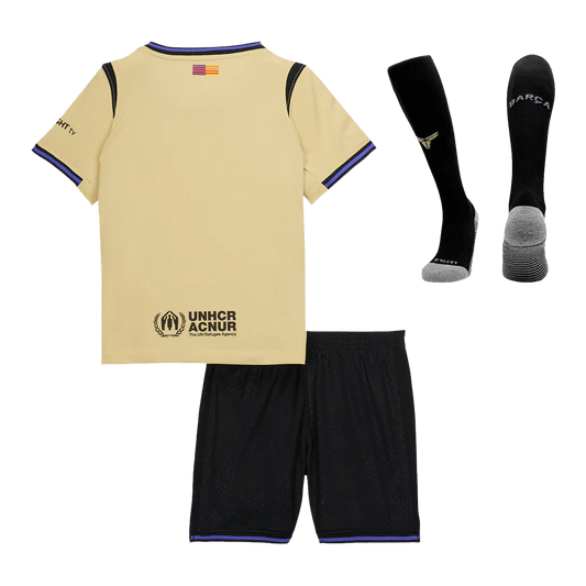 Barcelona Tröja 2025/26 Bortaställ Yellow&Black Barn-1