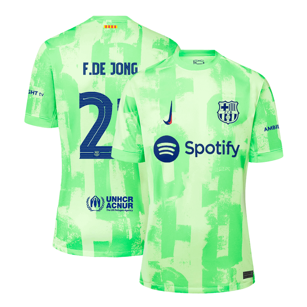 Barcelona Tredjeställ Fotbollströja F.DE JONG #21 2024/25 Premium - UCL