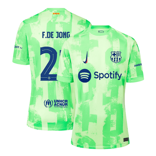 Barcelona Tredjeställ Fotbollströja F.DE JONG #21 2024/25 Premium - UCL-1