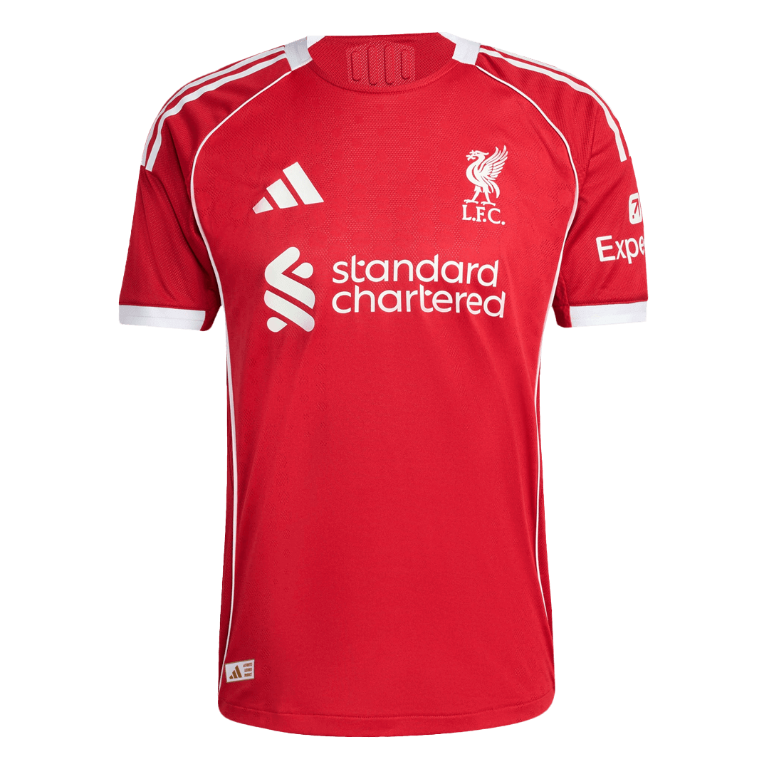 M.SALAH #11 Liverpool Tröja 2025/26 Hemma Autentisk