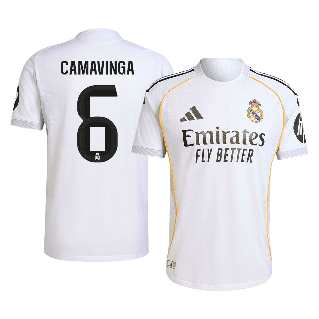 Real Madrid Tröja CAMAVINGA #6 2025/26 Hemma Autentisk Vit