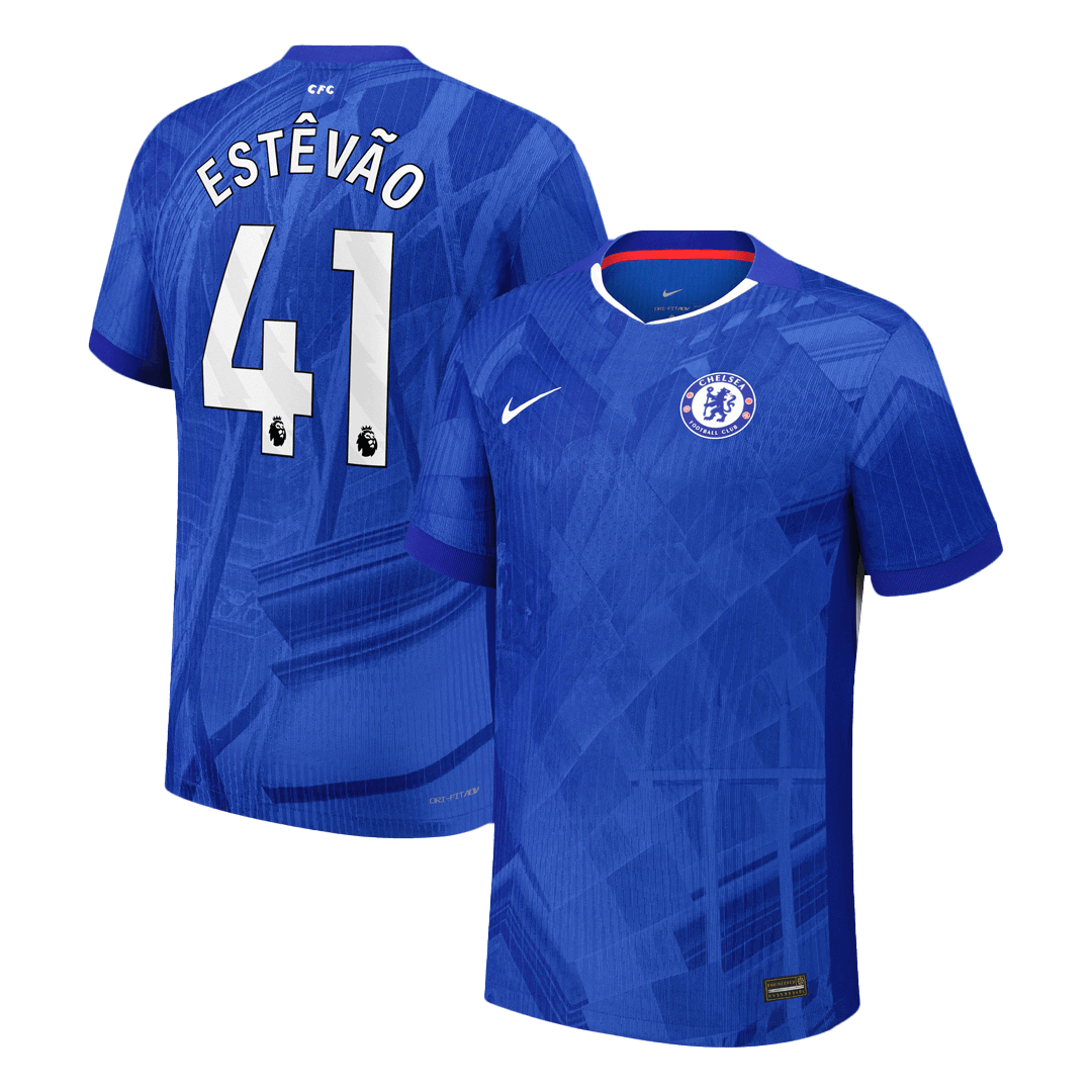 Chelsea Tröja ESTÊVÃO #41 2025/26 Hemma Autentisk Blå
