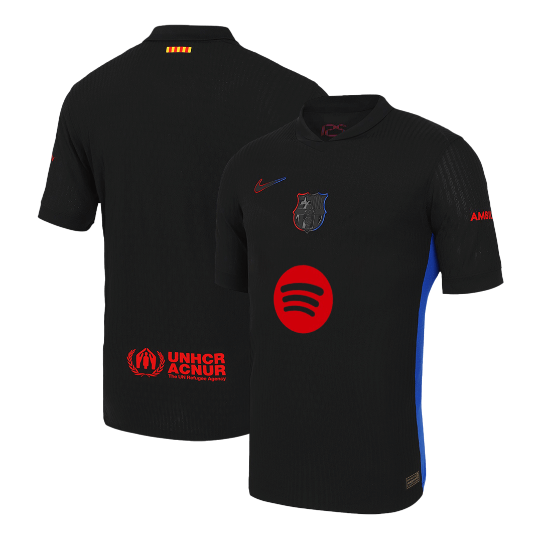 Barcelona Borta Fotbollströja 2024/25 Autentisk - Spotify-logotyp