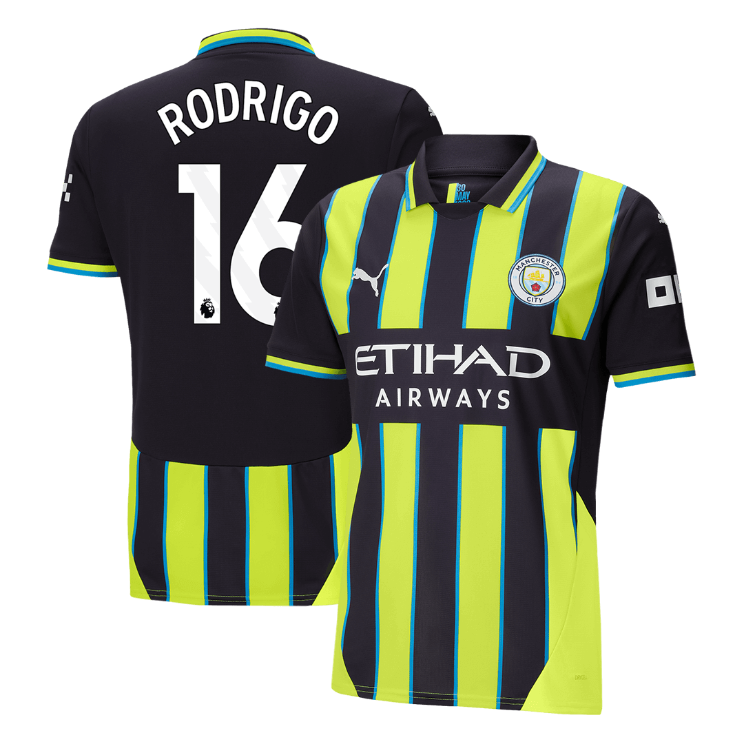 Manchester City Borta Fotbollströja RODRIGO #16 2024/25