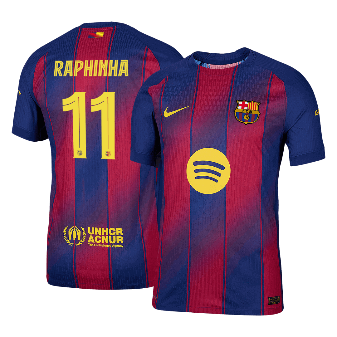 RAPHINHA #11 Barcelona Tröja 2025/26 Hemma Autentisk - UCL