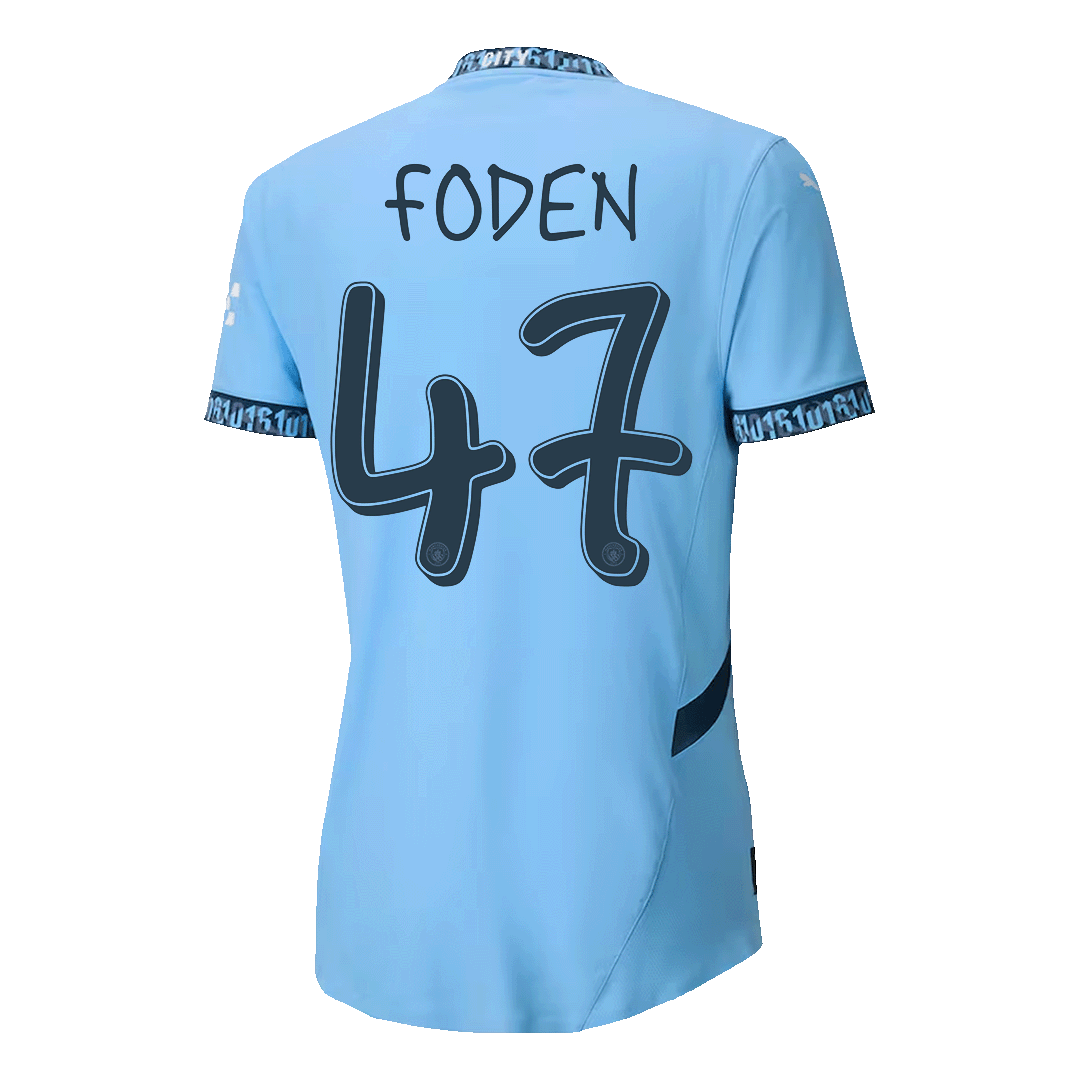 Manchester City Hemma Fotbollströja FODEN #47 2024/25 Autentisk - UCL
