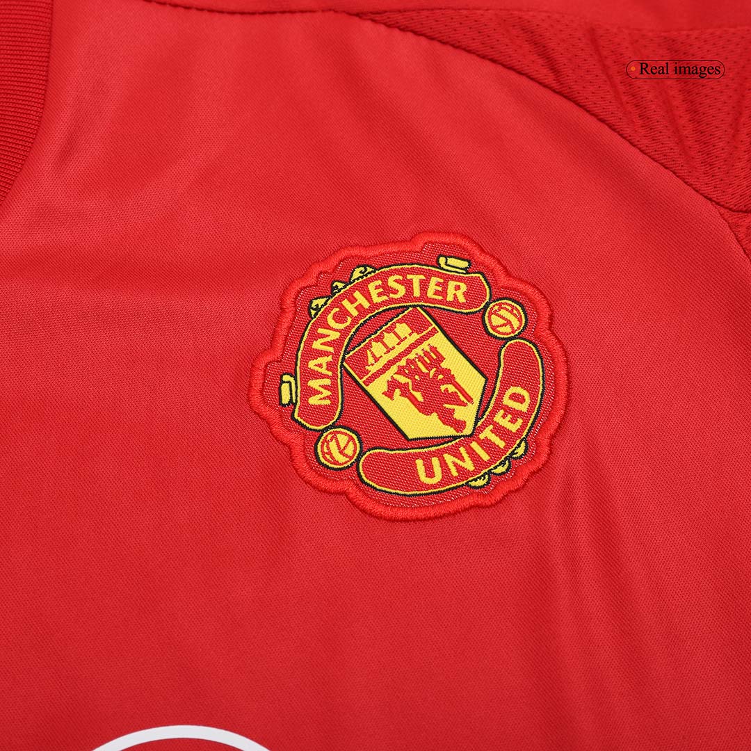 Manchester United Hemma Fotbollströja 2024/25 Fotbollssats Barn