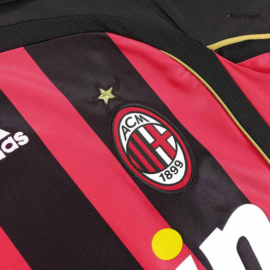Retro AC Milan Hemma Fotbollströja MALDINI #3 2006/07 långärmad-1