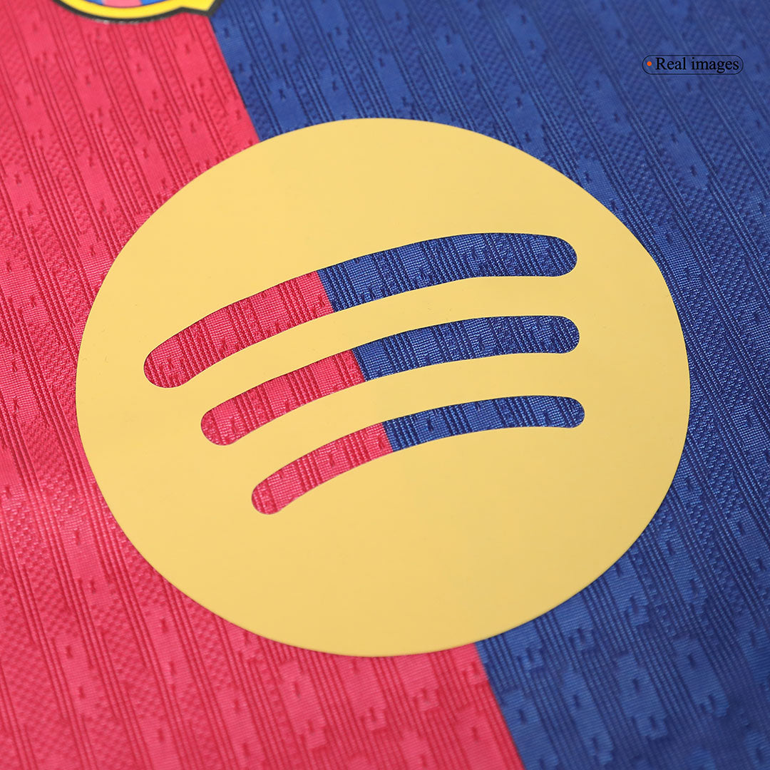 Barcelona Hemma Fotbollströja 2024/25 Autentisk - 125-årsjubileum(Spotify-logotyp utan text)