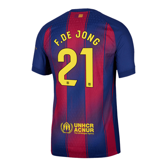 F.DE JONG #21 Barcelona Tröja 2025/26 Hemma Autentisk