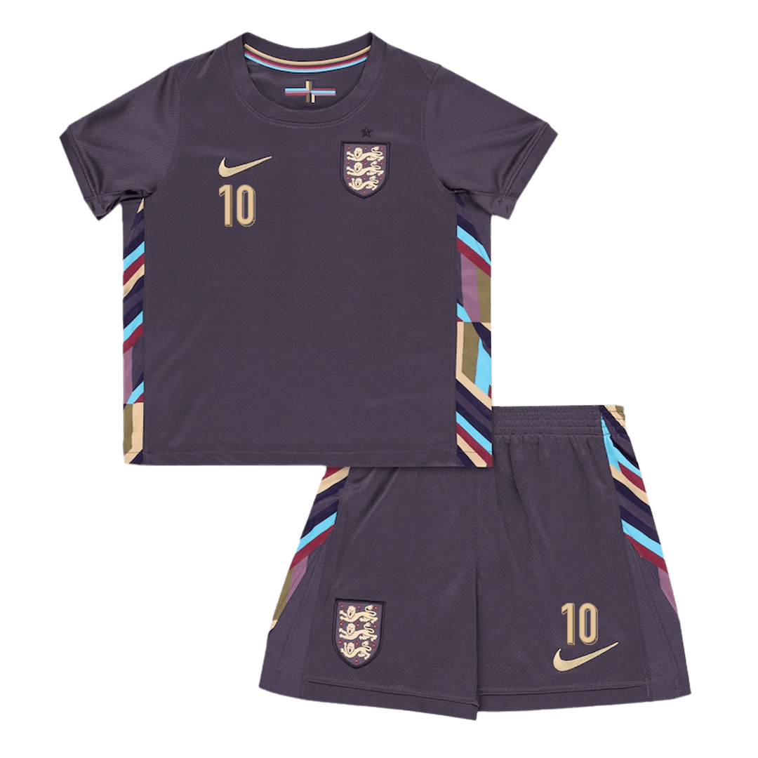 England Borta Fotbollströja BELLINGHAM #10 Euro 2024
Fotbollssats Barn