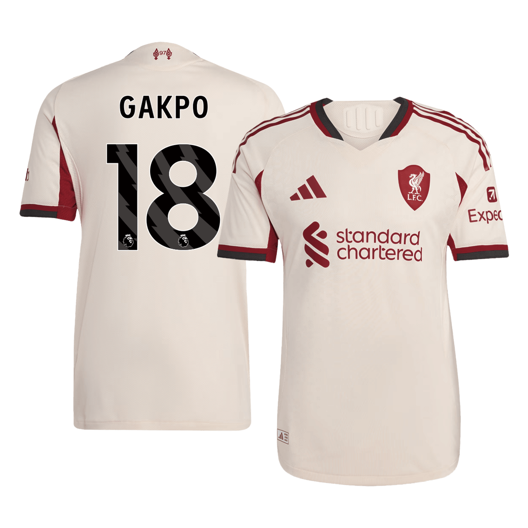 Liverpool Tröja GAKPO #18 2025/26 Borta Autentisk Vit