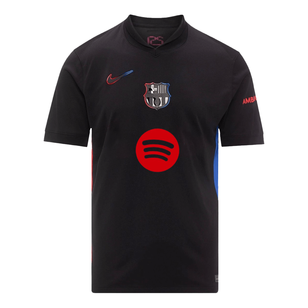 Barcelona Borta Fotbollströja 2024/25 - Spotify-logotyp utan text