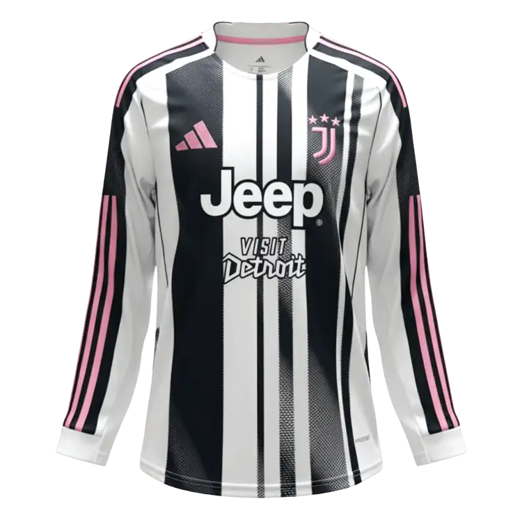 Juventus Tröja 2025/26 Hemma Långärmad Svart & Vitt