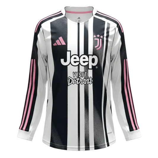 Juventus Tröja 2025/26 Hemma Långärmad Svart & Vitt