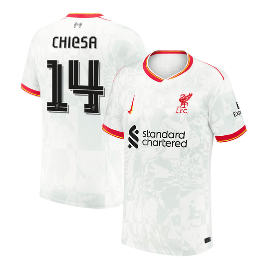 Liverpool Tredjeställ Fotbollströja CHIESA #14 2024/25 - UCL