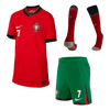 Portugal Hemma Fotbollströja RONALDO #7 Euro 2024 
Fotbollssats Barn
