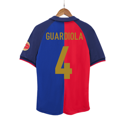 Retro Barcelona Hemma Fotbollströja GUARDIOLA #4 1999/00 - 100-årsjubileum