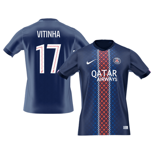 VITINHA #17 PSG Tröja 2025/26 Hemma Premium Mörkblå