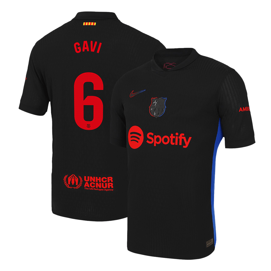 Barcelona Borta Fotbollströja GAVI #6 2024/25 Autentisk