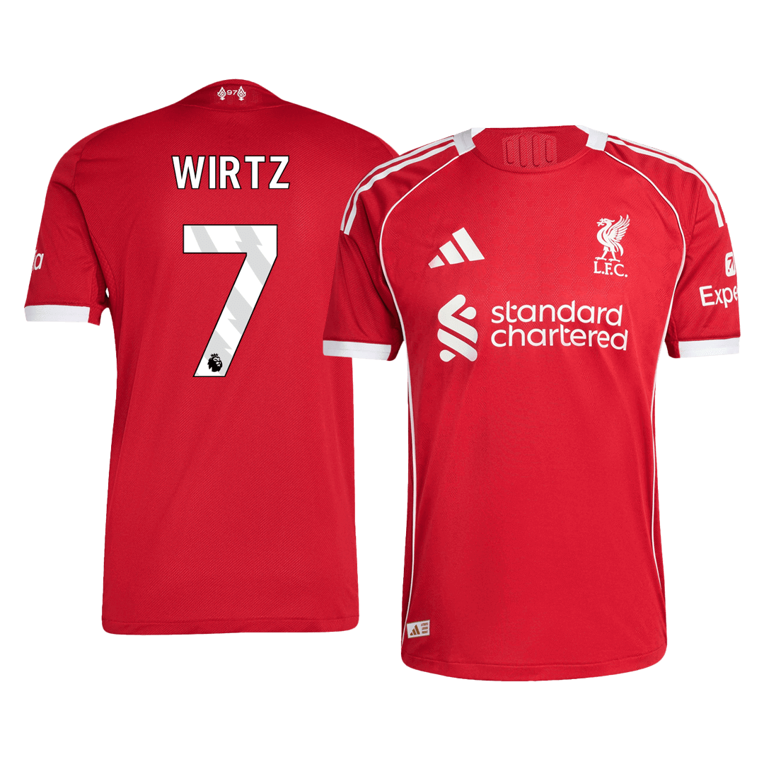 WIRTZ #7 Liverpool Tröja 2025/26 Hemma Autentisk