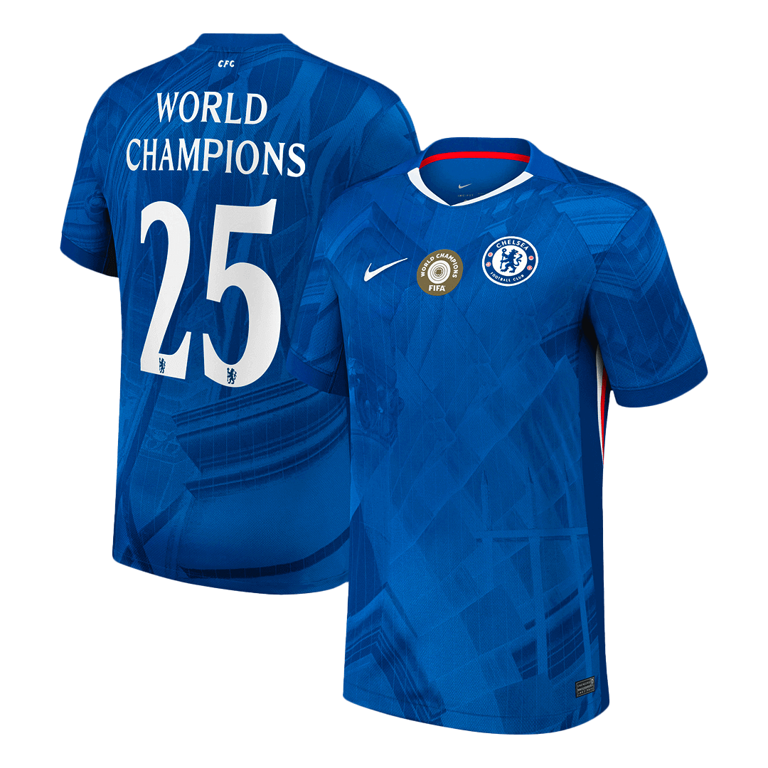 WORLD CHAMPIONS #25 Chelsea Tröja 2025/26 Hemma - with chest badge stora storlekar