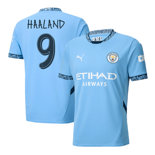 Manchester City Hemma Fotbollströja HAALAND #9 2024/25 - UCL