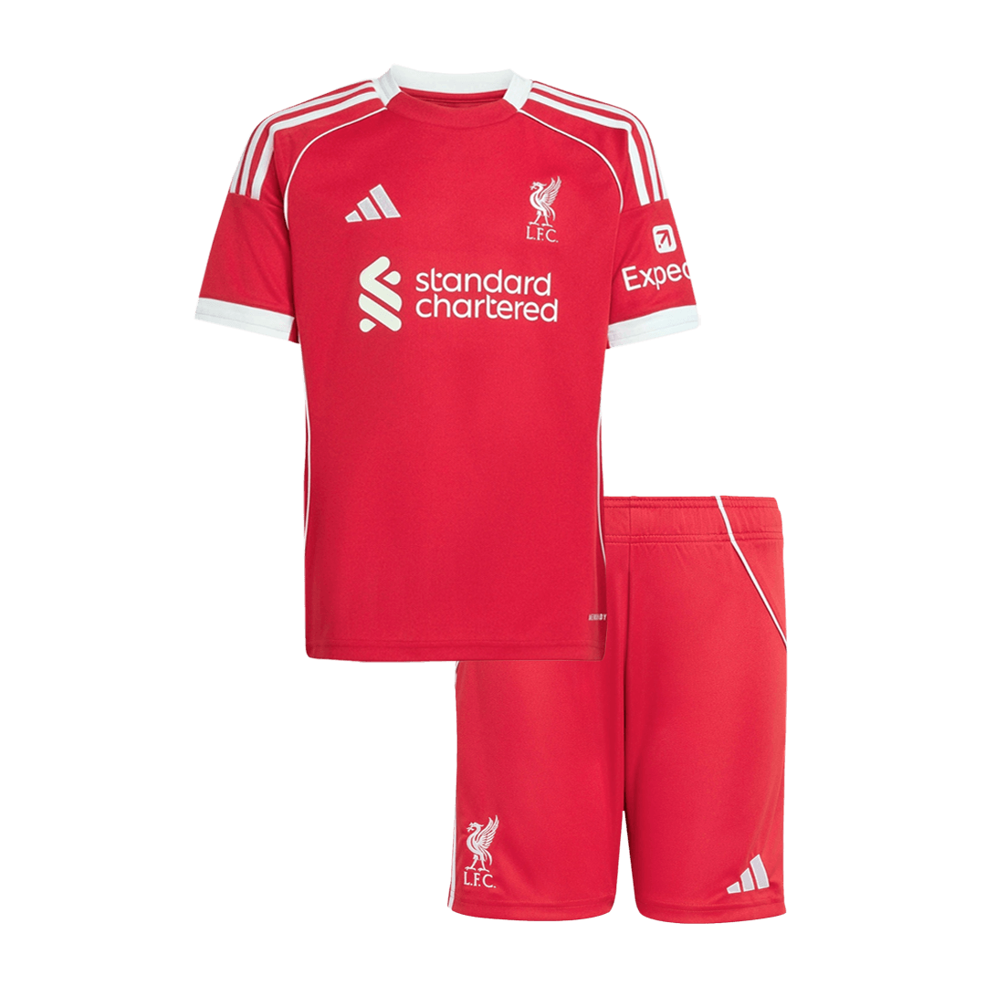 Liverpool Tröja 2025/26 Hemma 
Fotbollssats Barn stora storlekar