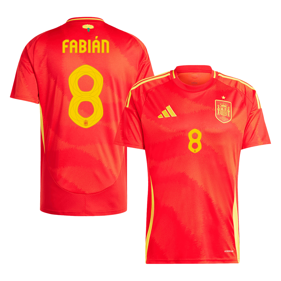 FABIÁN #8 Spanien Hemma Fotbollströjor Euro 2024