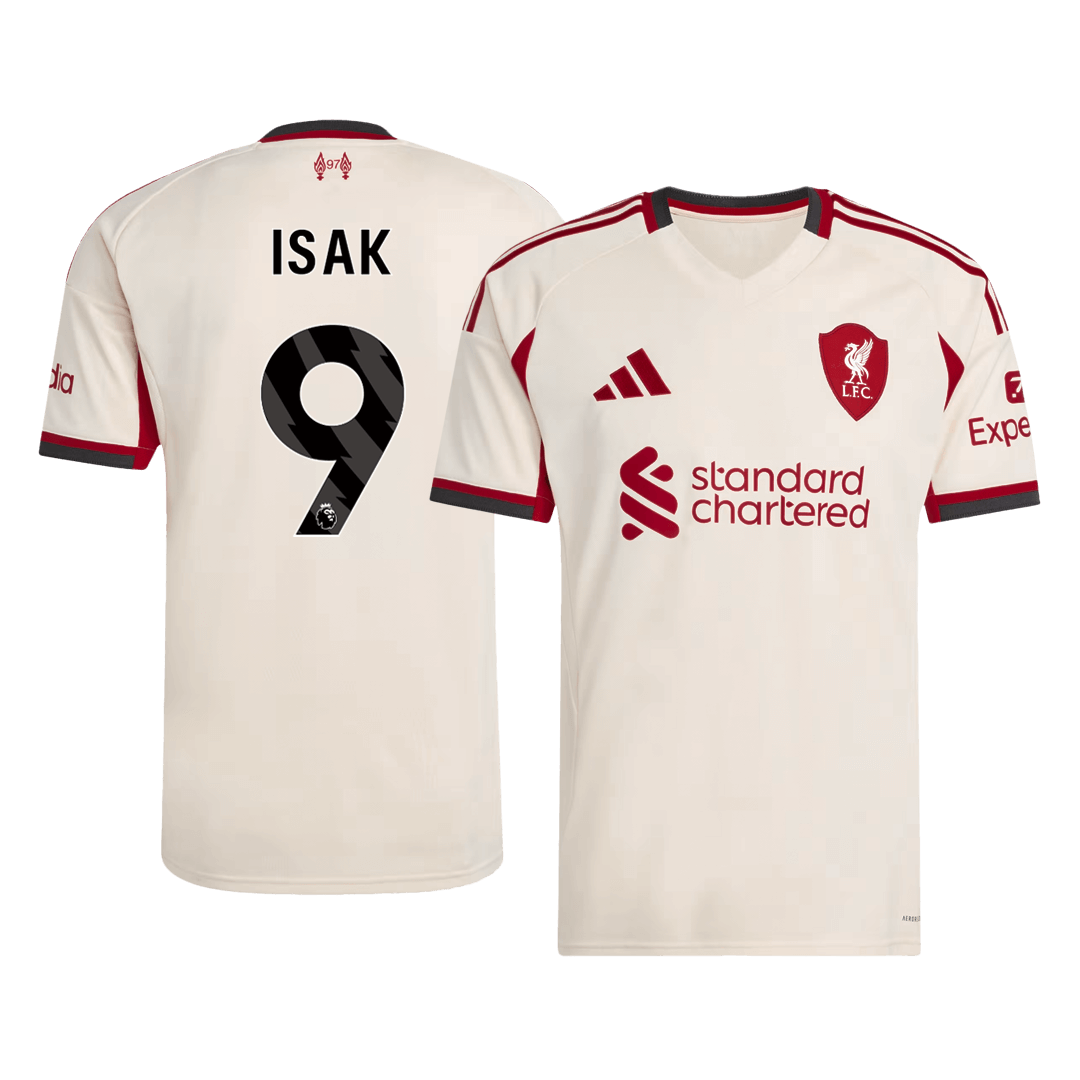 Liverpool Tröja ISAK #9 2025/26 Borta Vit