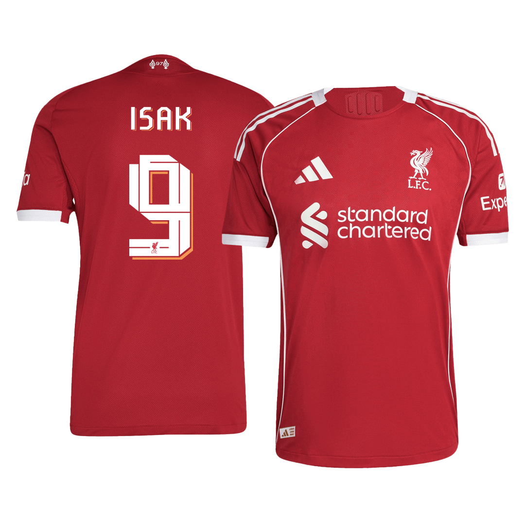 Liverpool Tröja ISAK #9 2025/26 Hemma Autentisk Röd - UCL