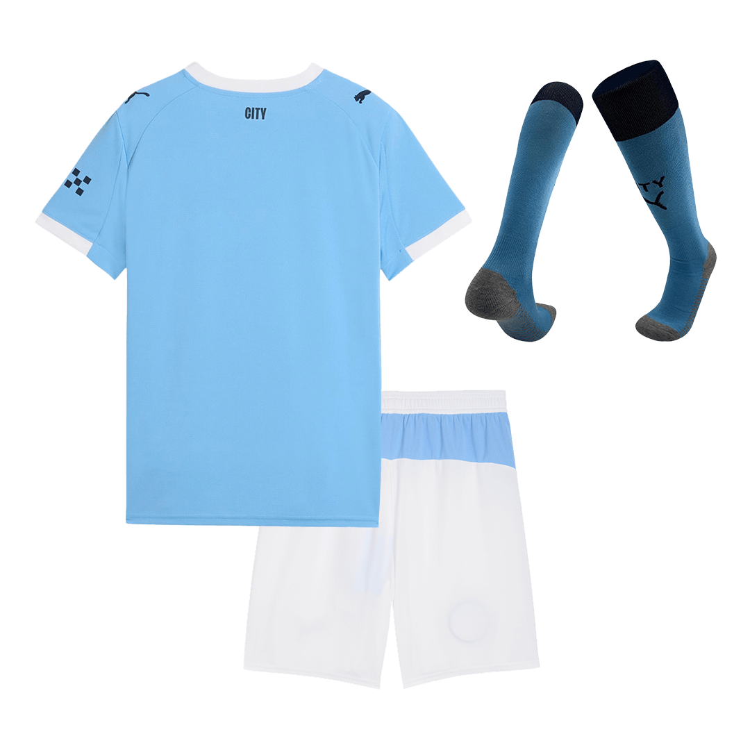Manchester City Tröja 2025/26 Hemmaställ Blå Barn