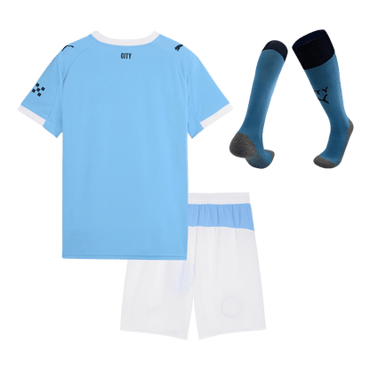 Manchester City Tröja 2025/26 Hemmaställ Blå Barn