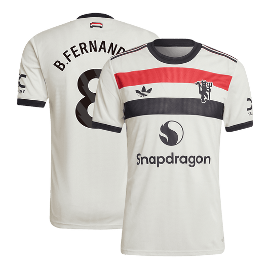 Manchester United Tredjeställ Fotbollströja B.FERNANDES #8 2024/25 Autentisk