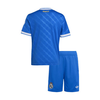 Real Madrid Tröja 2025/26 Tredjeställ Blå Barn