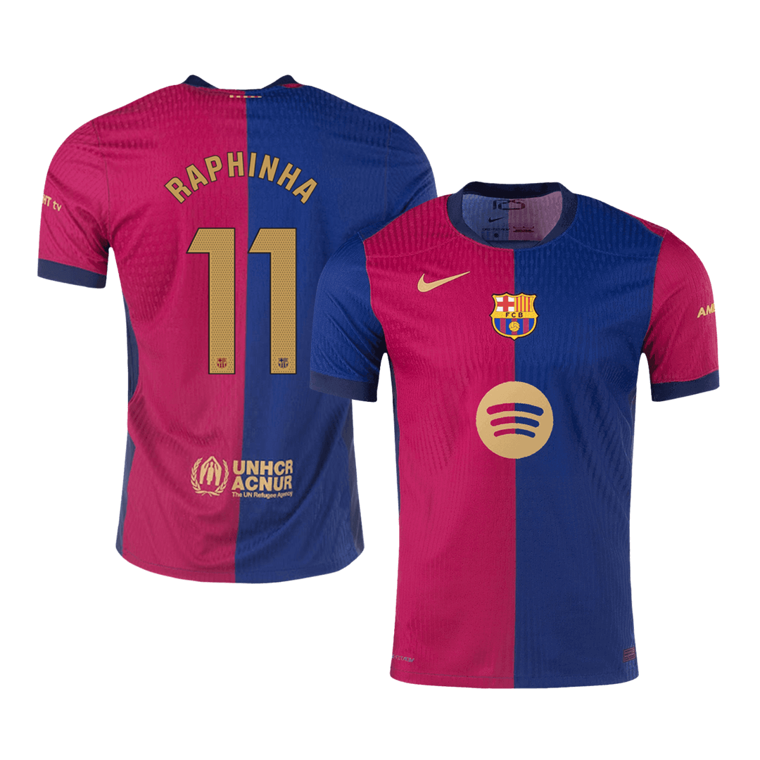 Barcelona Hemma Fotbollströja RAPHINHA #11 2024/25 Autentisk