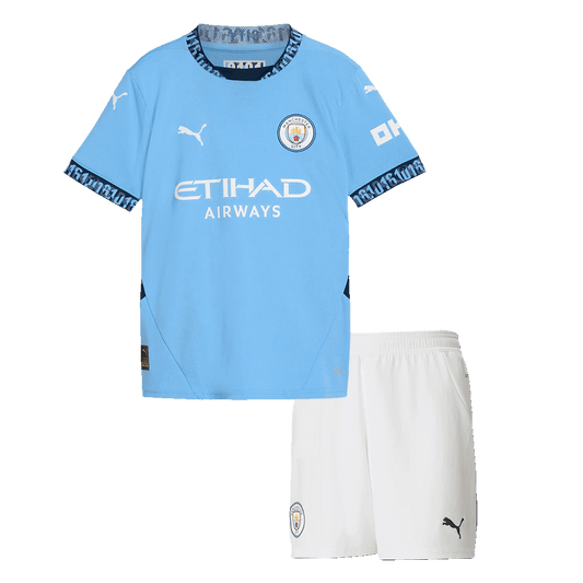 Manchester City Hemma Fotbollströja 2024/25 Fotbollssats Barn