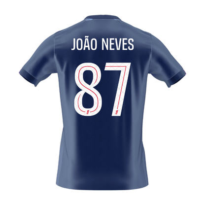 JOÃO NEVES #87 PSG Tröja 2025/26 Hemma Premium Mörkblå